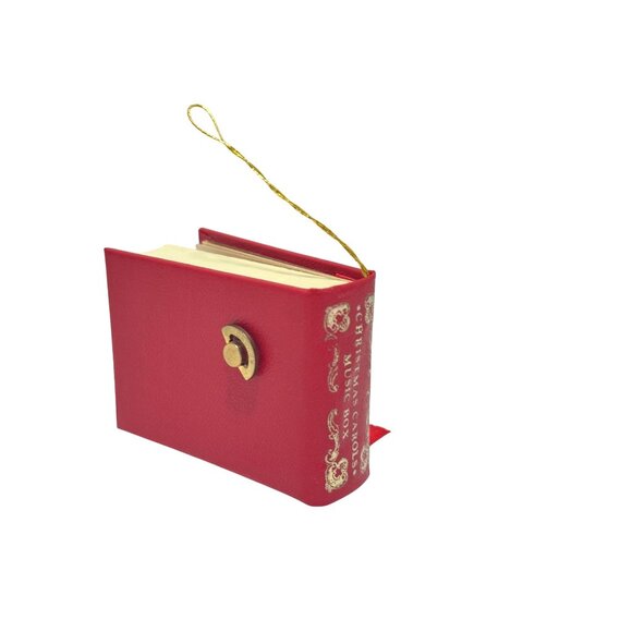 Miniature Book "Christmas Carols" Music Box Kurt S. Adler TESTED 1985 - Picture 4 of 7